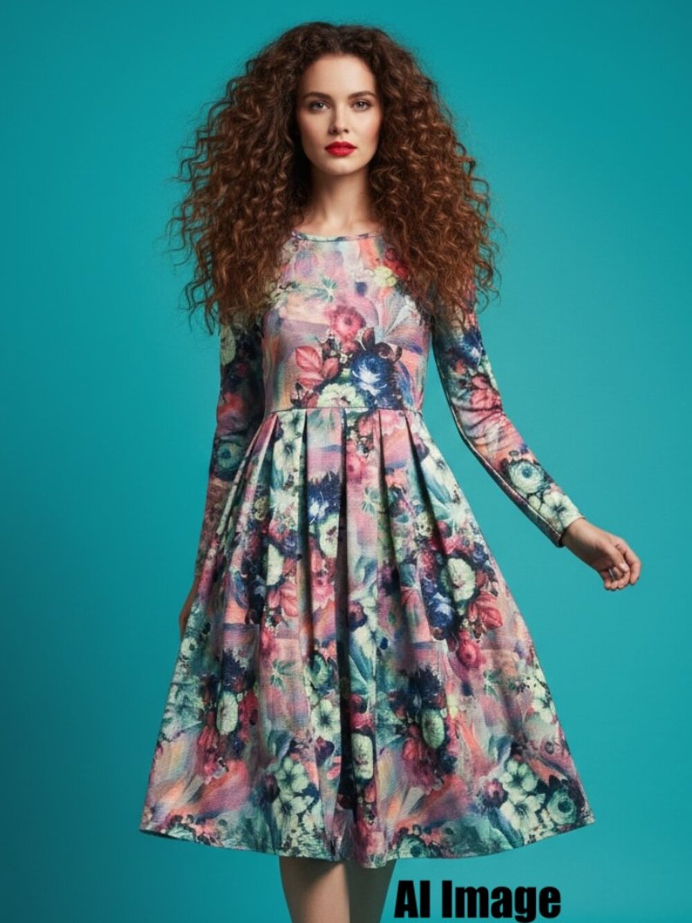 Pretty Young Thing Floral Midi Dress M